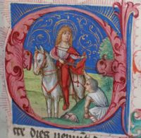 Martin von Tours in einem mittelalterlichen Buch